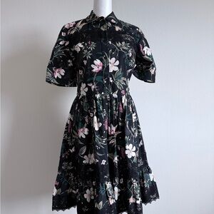Kate Spade - Floral Black Dress